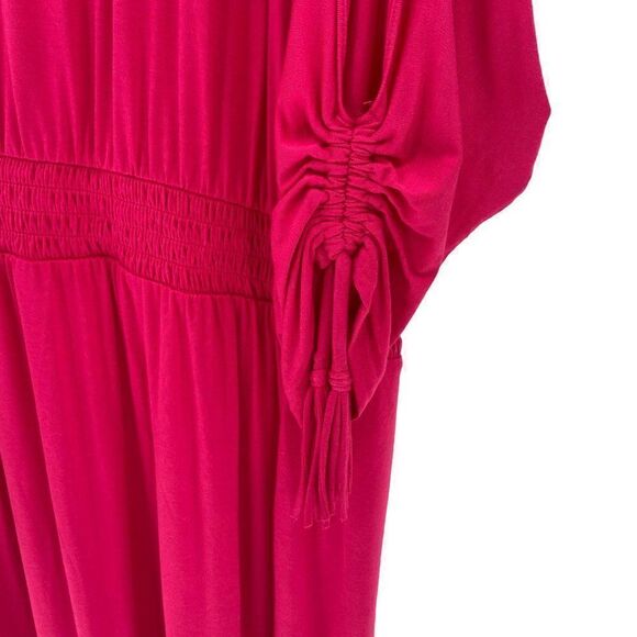 Lane Bryant Split Sleeve Midi Dress Pink Size 26/28 NWT - Picture 8 of 11